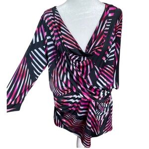 Worthington striped blouse XL